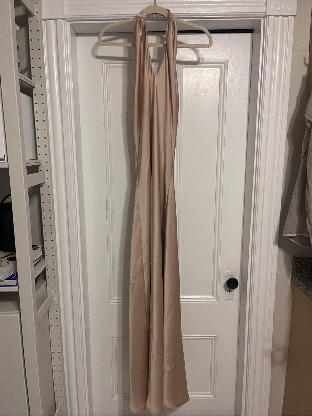Show Me Your MuMu Champagne Jasmine Halter Dress